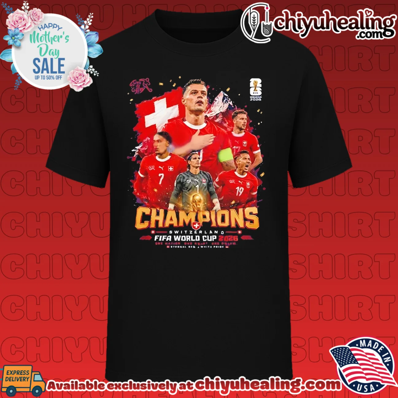 Switzerland Champions FIFA World Cup 2026 shirt & hoodie