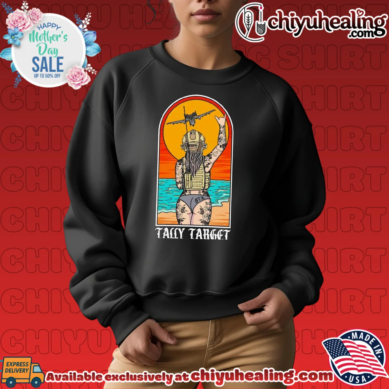 Tally Target A-10 Warthog Beach Girl Military Aviation shirt & hoodie Tally Target A-10 Warthog Beach Girl Military Aviation