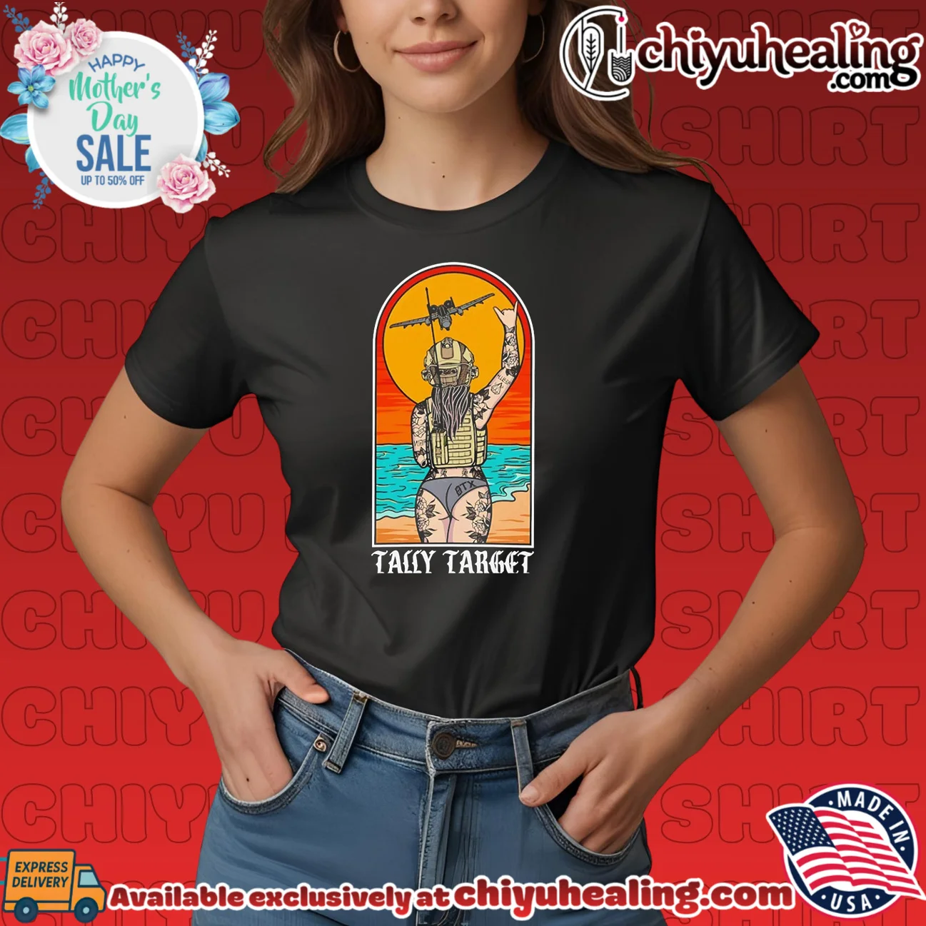 Tally Target A-10 Warthog Beach Girl Military Aviation shirt & hoodie Tally Target A-10 Warthog Beach Girl Military Aviation