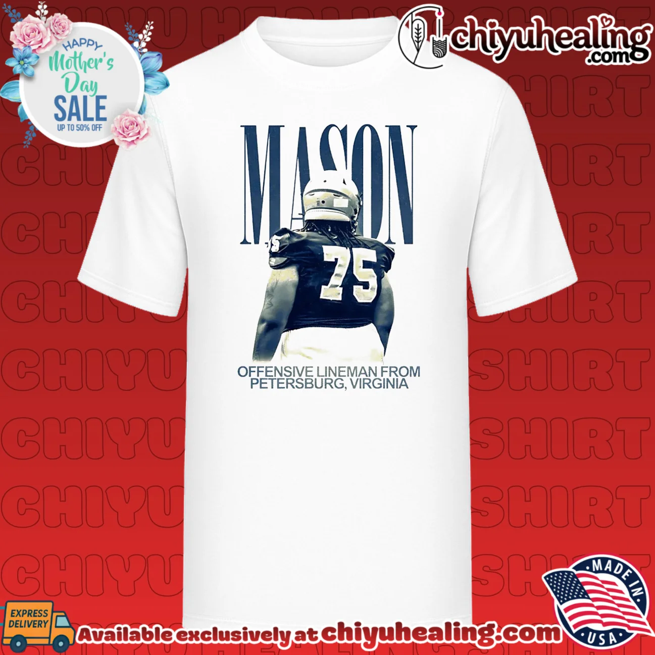 Tamari Mason Offensive Lineman from Petersburg Virginia shirt & hoodie