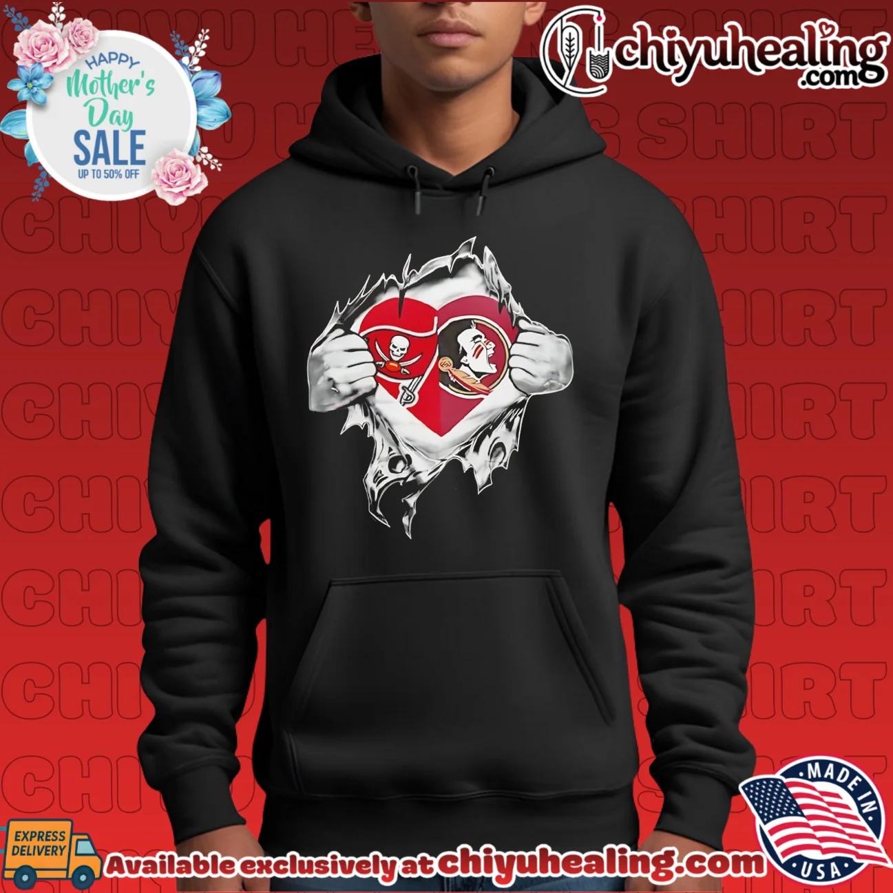 Tampa Bay Buccaneers and Florida State Seminoles It Is in My Heart shirt & hoodie Tampa Bay Buccaneers and Florida State Seminoles It Is in My Heart shirt & hoodie