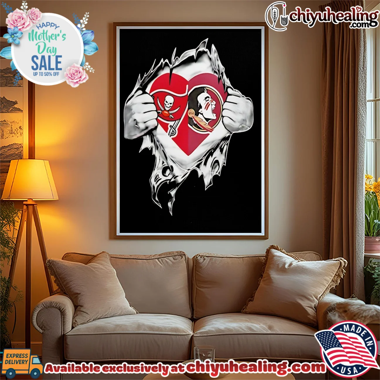 Tampa Bay Buccaneers and Florida State Seminoles It Is in My Heart shirt & hoodie Tampa Bay Buccaneers and Florida State Seminoles It Is in My Heart shirt & hoodie