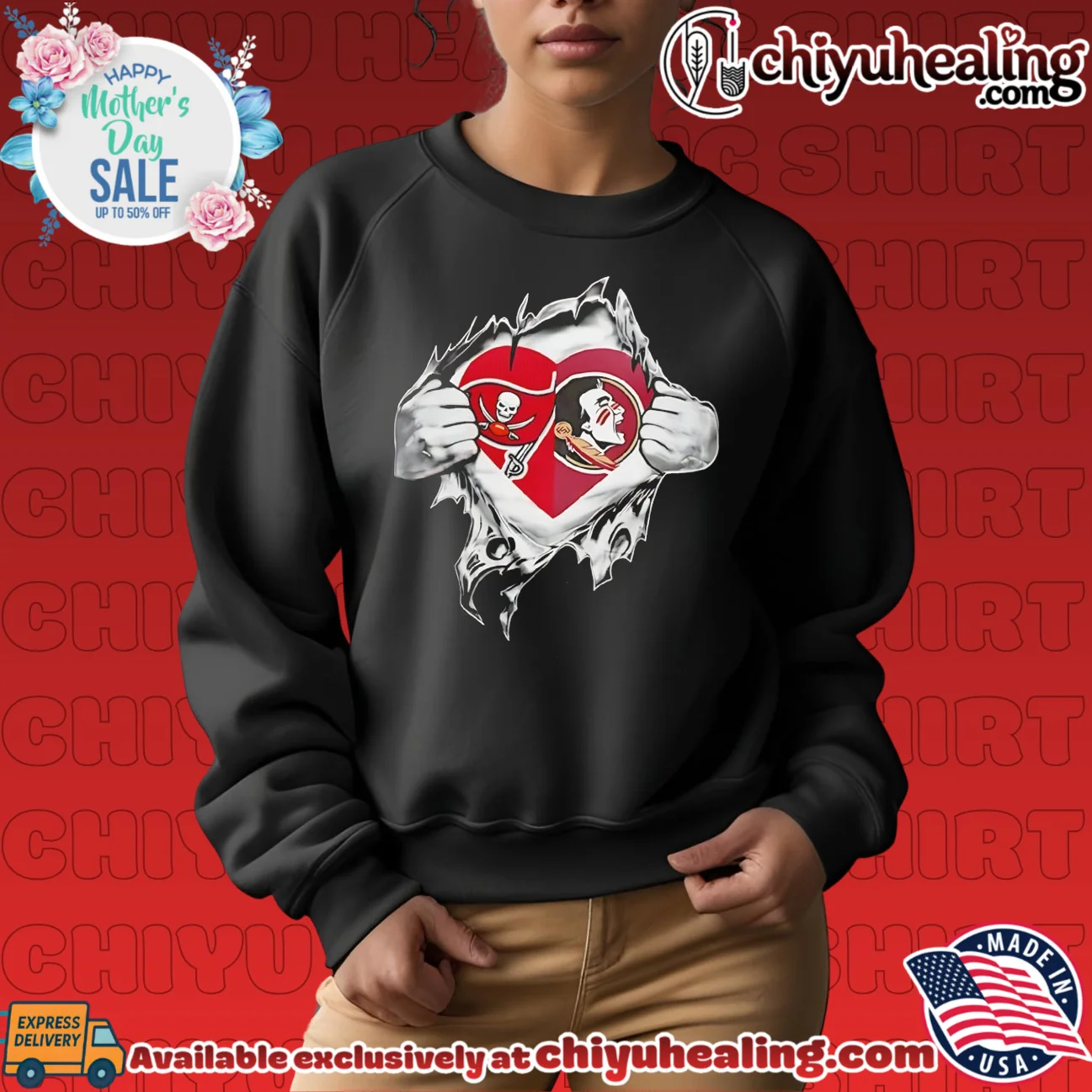 Tampa Bay Buccaneers and Florida State Seminoles It Is in My Heart shirt & hoodie Tampa Bay Buccaneers and Florida State Seminoles It Is in My Heart shirt & hoodie