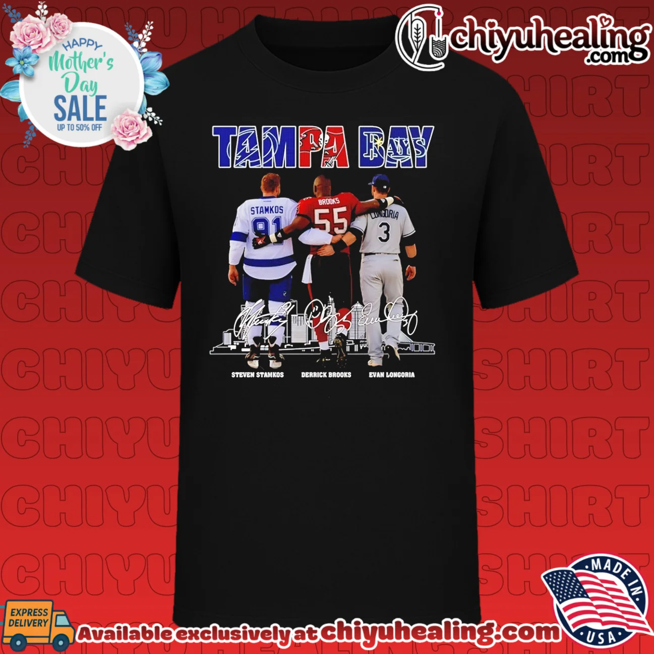 Tampa Bay Legends Steven Stamkos Derrick Brooks and Evan Longoria shirt & hoodie