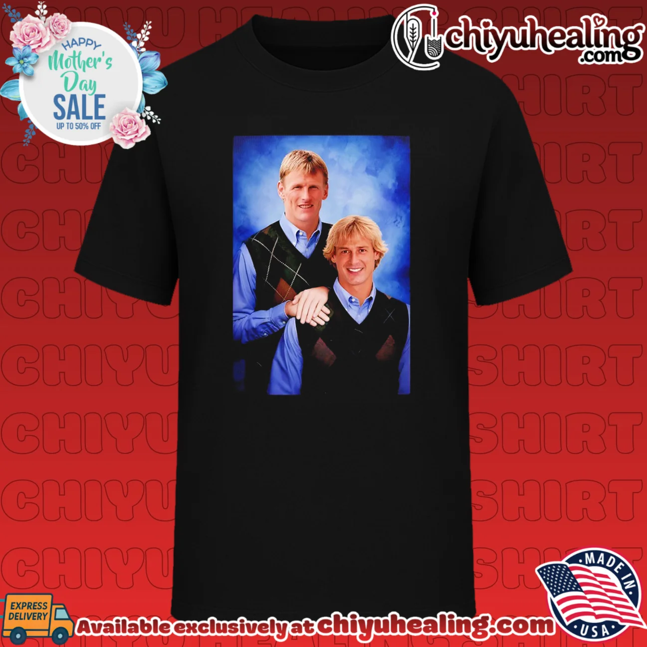 Teddy Sheringham & Jurgen Klinsmann Tottenham Step Brothers shirt