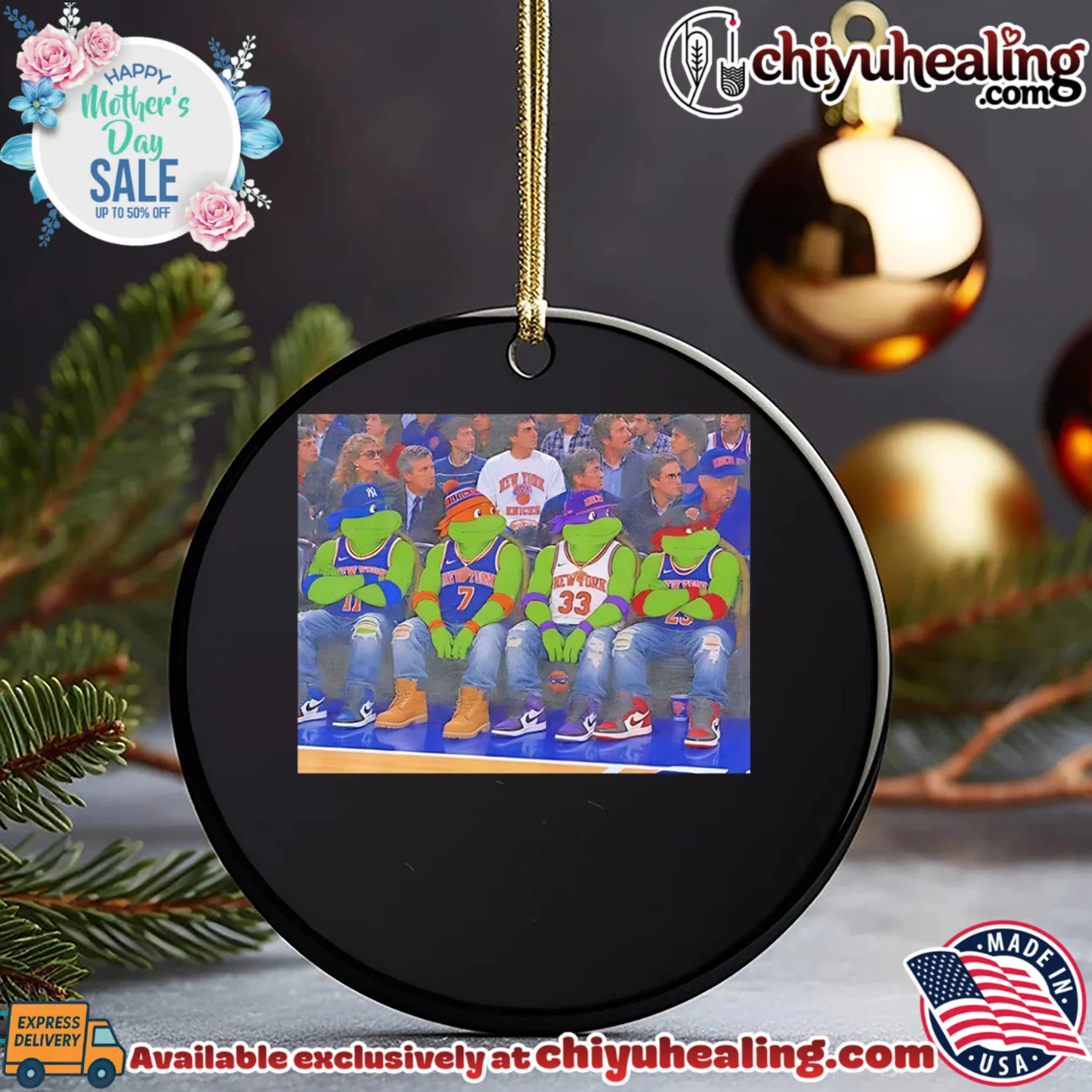 Teenage Mutant Ninja Turtles wearing New York Knicks jersey illustrated masterpiece shirt & hoodie | IP Merchandise Teenage Mutant Ninja Turtles wearing New York Knicks jersey illustrated