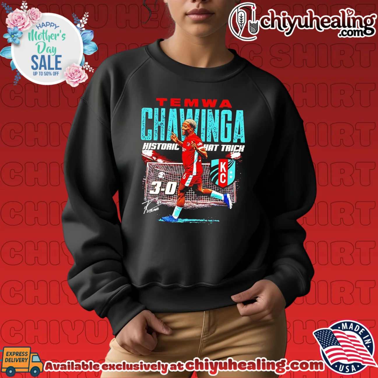 Temwa Chawinga Kansas City Current 2026 History Hat Trick classic shirt & hoodie - Urban Fashion Temwa Chawinga Kansas City Current 2026 History Hat Trick