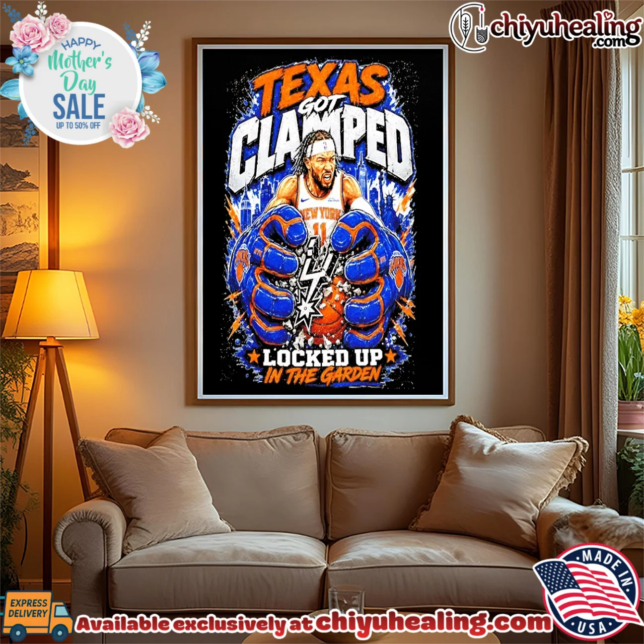 Texas Got Clamped Brunson locked up in the Garden New York Knicks 2026 World Champions elite shirt & hoodie - New Arrival Texas Got Clamped Brunson locked up in the Garden New York Knicks 2026 World Champions
