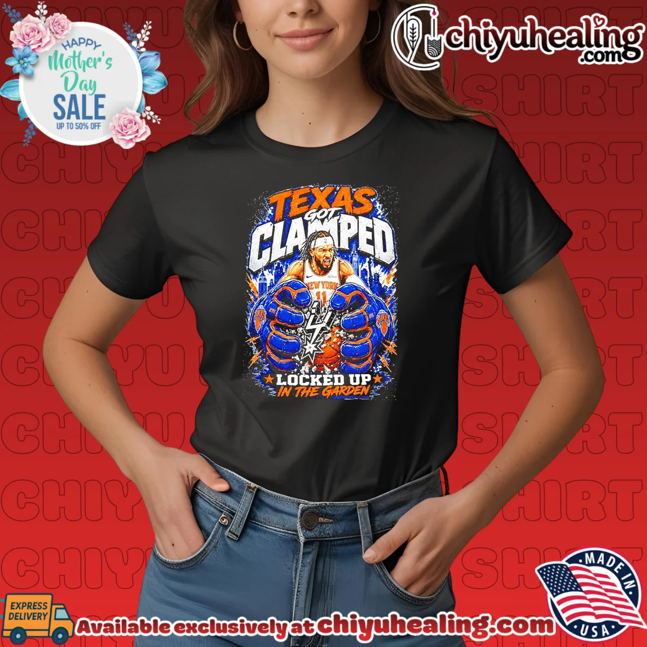 Texas Got Clamped Brunson locked up in the Garden New York Knicks 2026 World Champions elite shirt & hoodie - New Arrival Texas Got Clamped Brunson locked up in the Garden New York Knicks 2026 World Champions