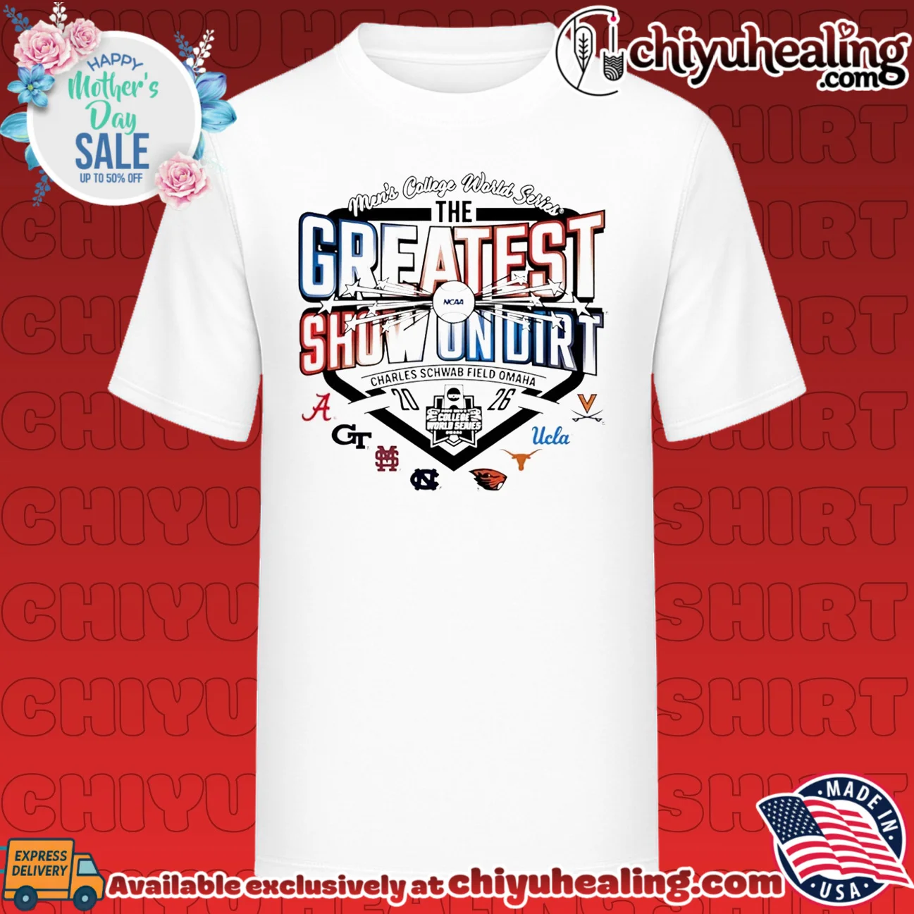 Texas Longhorns 2026 Baseball College World Series 8 Team Draft shirt