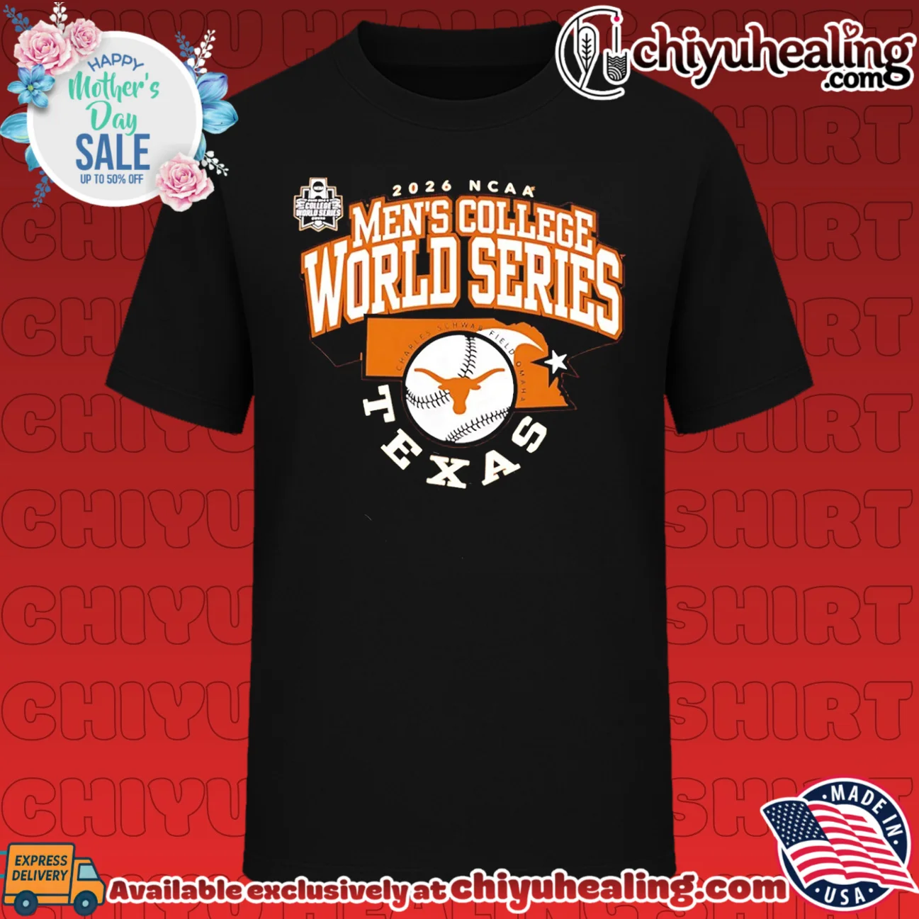 Texas Longhorns 2026 Baseball College World Series Bound shirt