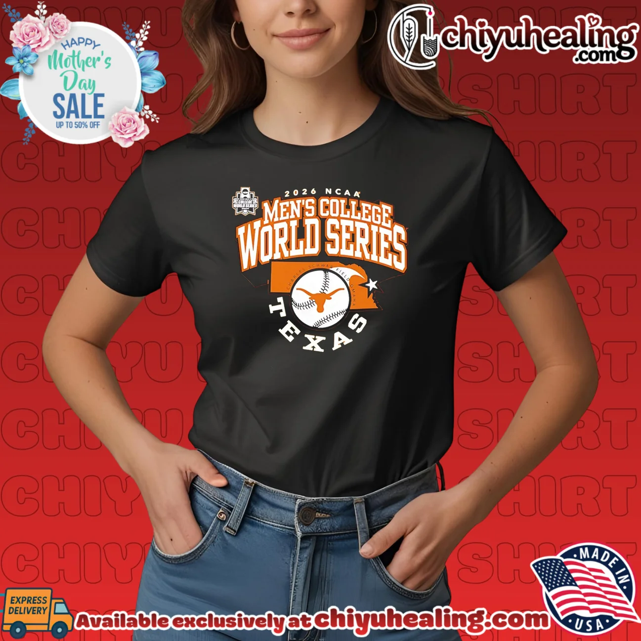Texas Longhorns 2026 Baseball College World Series Bound shirt prime shirt & hoodie | Exclusive Fan Gear Texas Longhorns 2026 Baseball College World Series Bound shirt