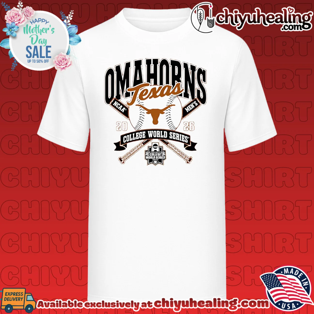 Texas Longhorns 2026 Baseball College World Series Omahorns shirt