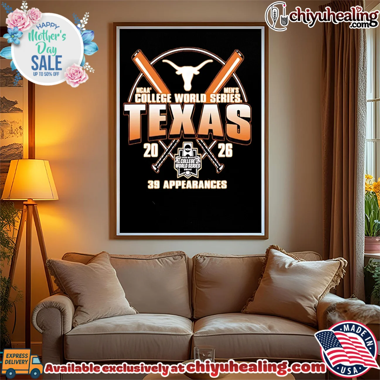 Texas Longhorns 2026 College World Series Bound 39 Appearances shirt bespoke shirt & hoodie | Exclusive Fan Gear Texas Longhorns 2026 College World Series Bound 39 Appearances shirt