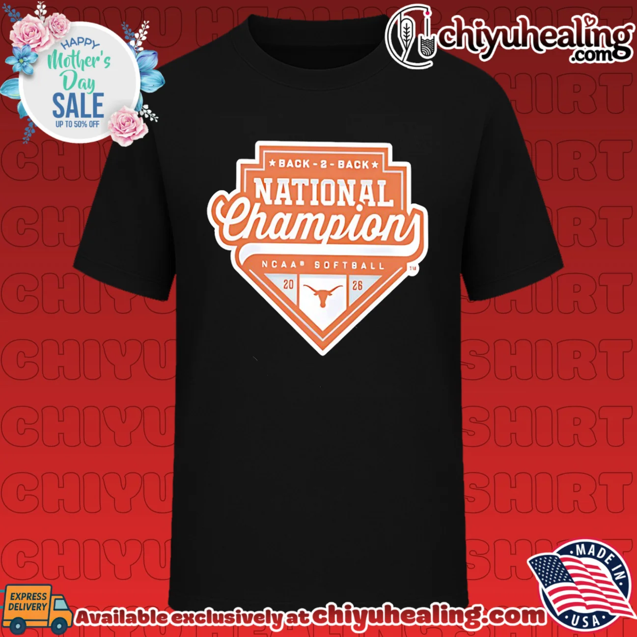 Texas Longhorns 2026 NCAA Softball WCWS Back-to-Back National Champions