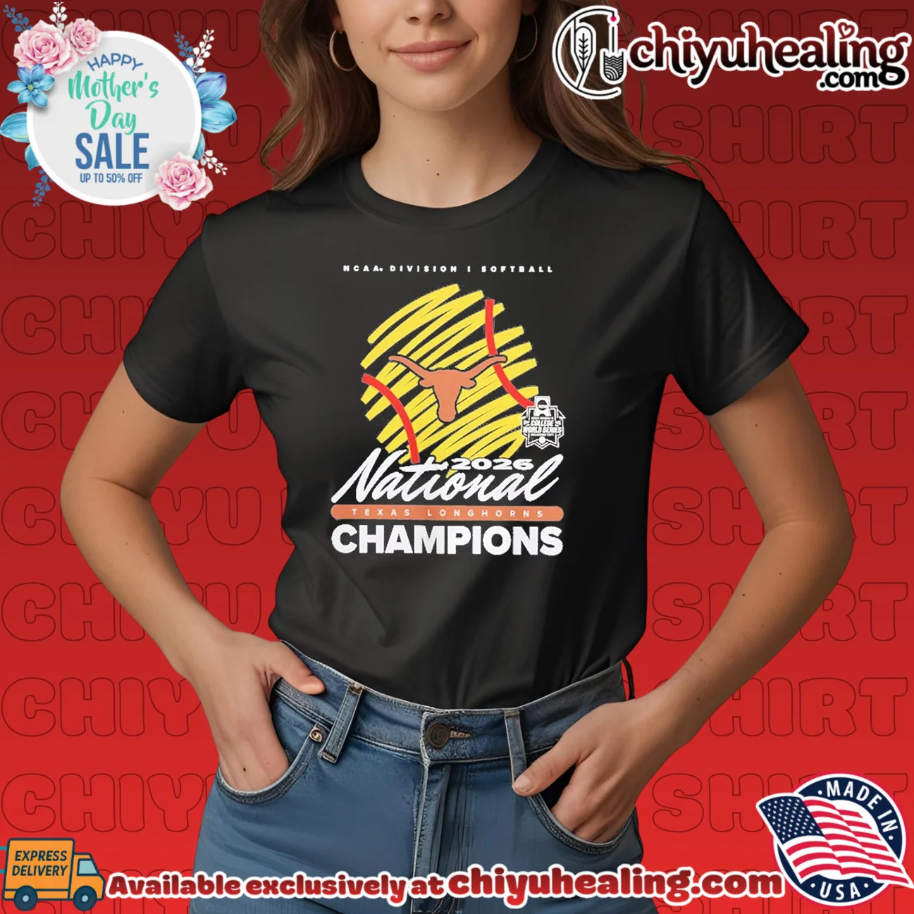 Texas Longhorns 2026 NCAA Softball Women's College World Series Champions Clutch Player bespoke shirt & hoodie | Iconic Look Texas Longhorns 2026 NCAA Softball Women's College World Series Champions Clutch Player