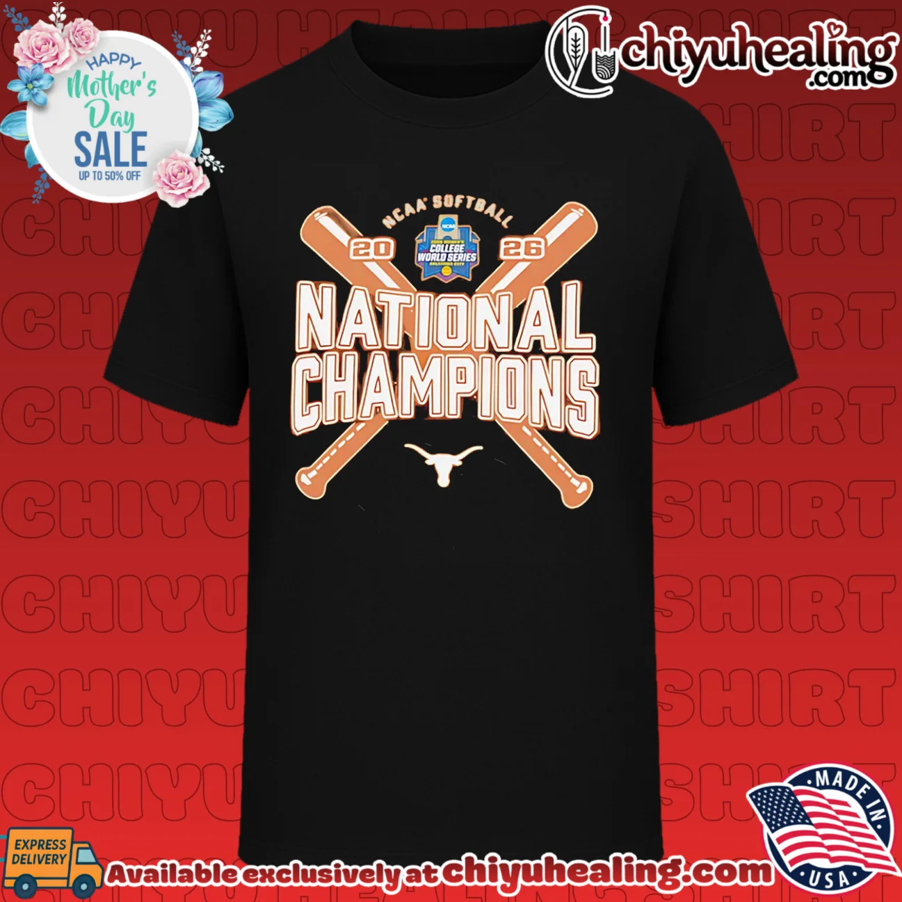 Texas Longhorns 2026 NCAA Softball Women's College World Series Champions Jersey