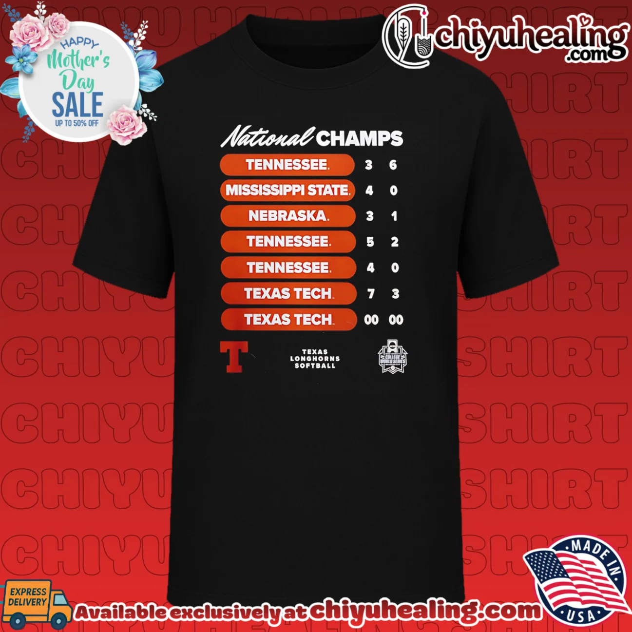 Texas Longhorns 2026 NCAA Softball Women's College World Series National Champions Schedule