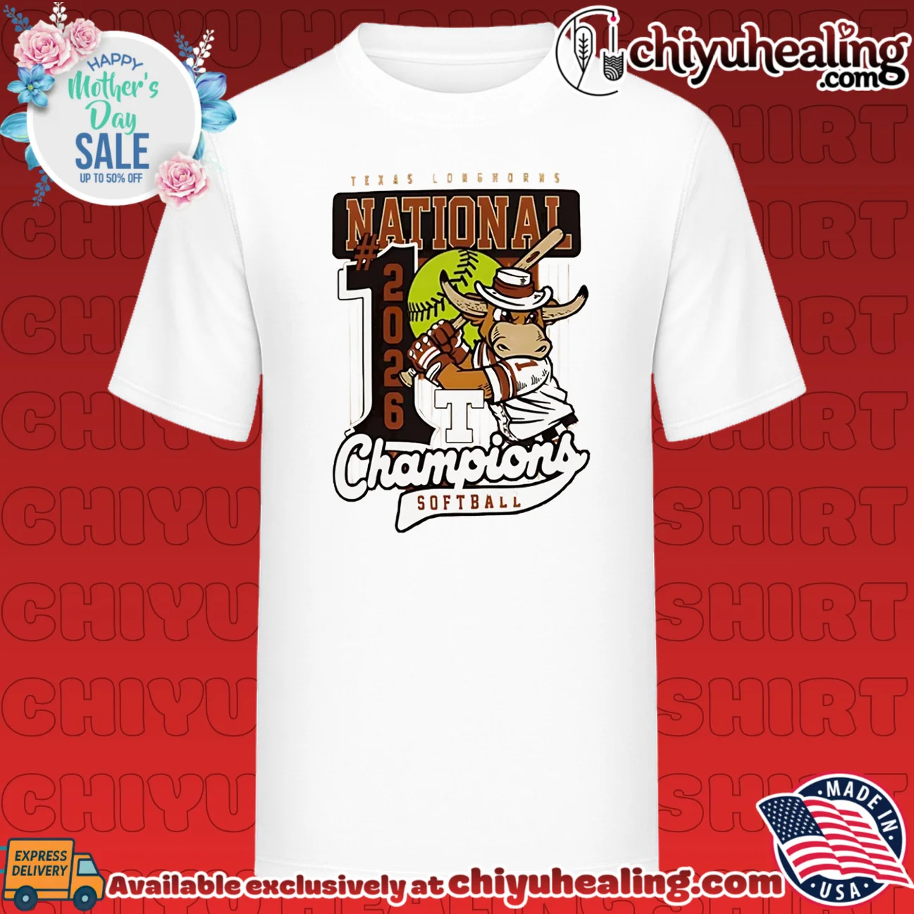Texas Longhorns 2026 NCAA Women's Softball College World Series National Champions Mascot Swing