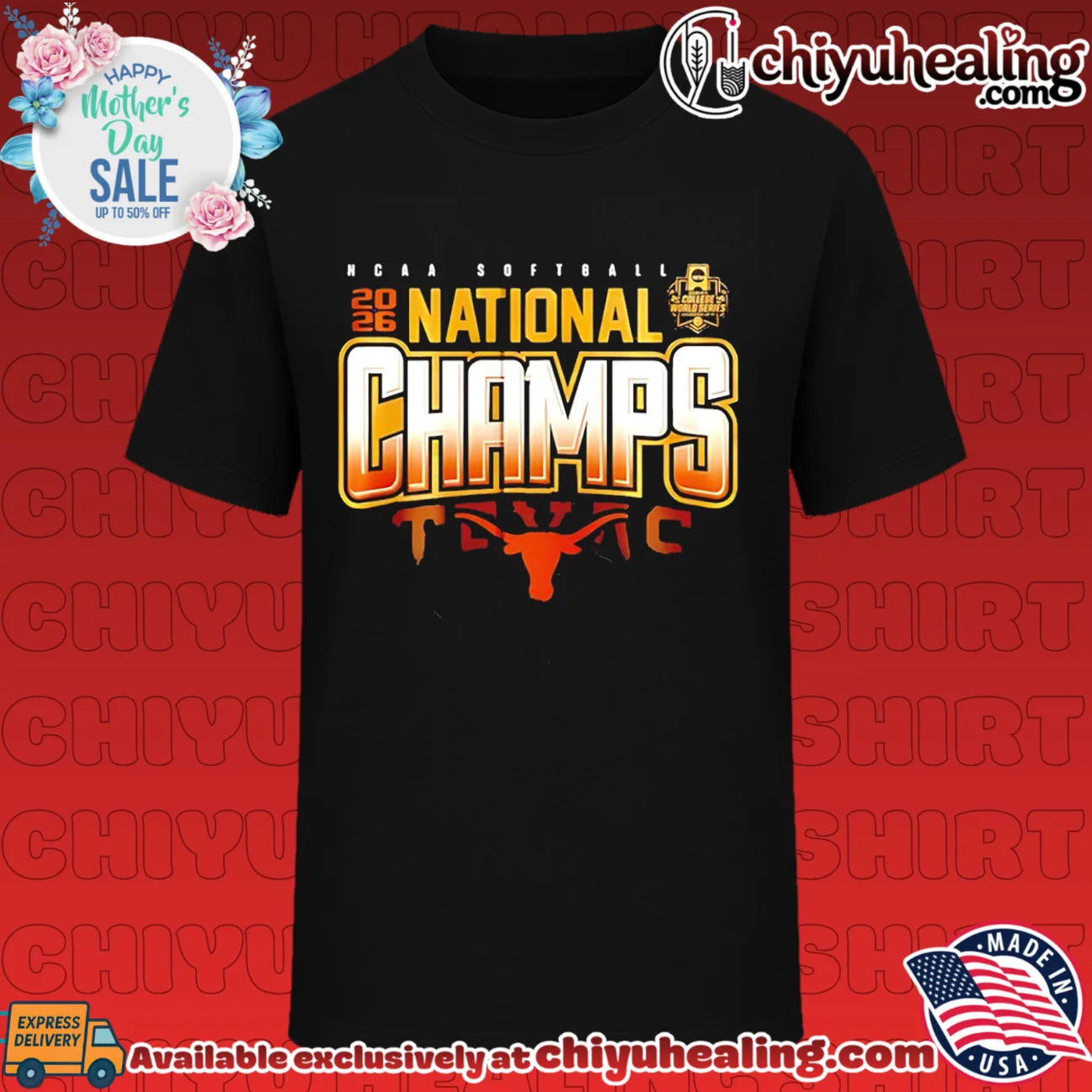 Texas Longhorns 2026 Women's College World Series Champions logo