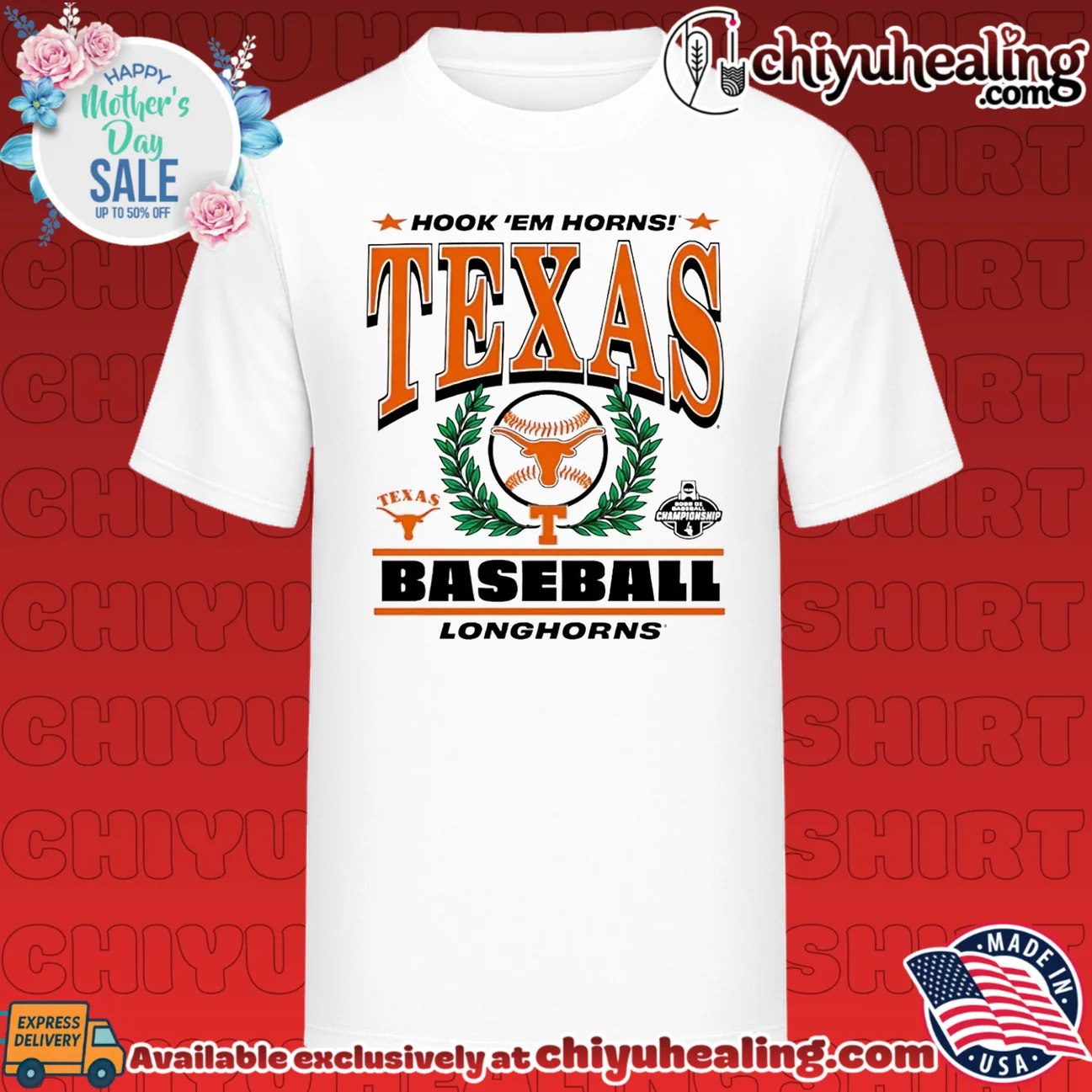 Texas Longhorns Hook 'Em Horns 2026 DI Baseball Championship
