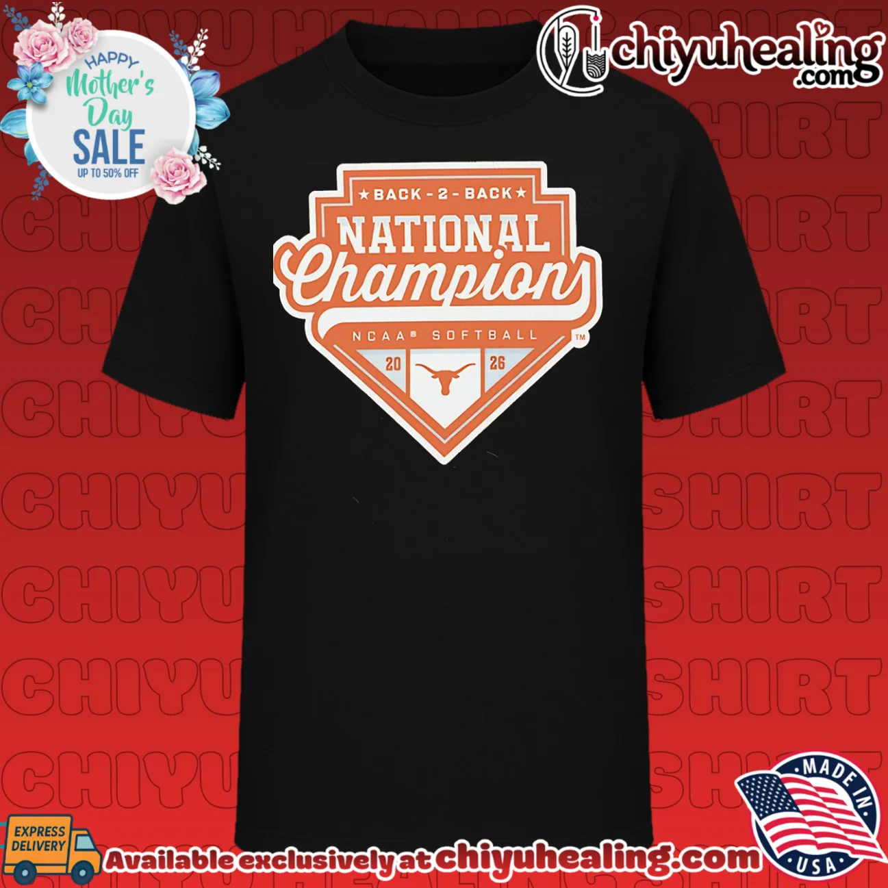 Texas Longhorns Softball 2026 NCAA Women's College World Series National Champions logo
