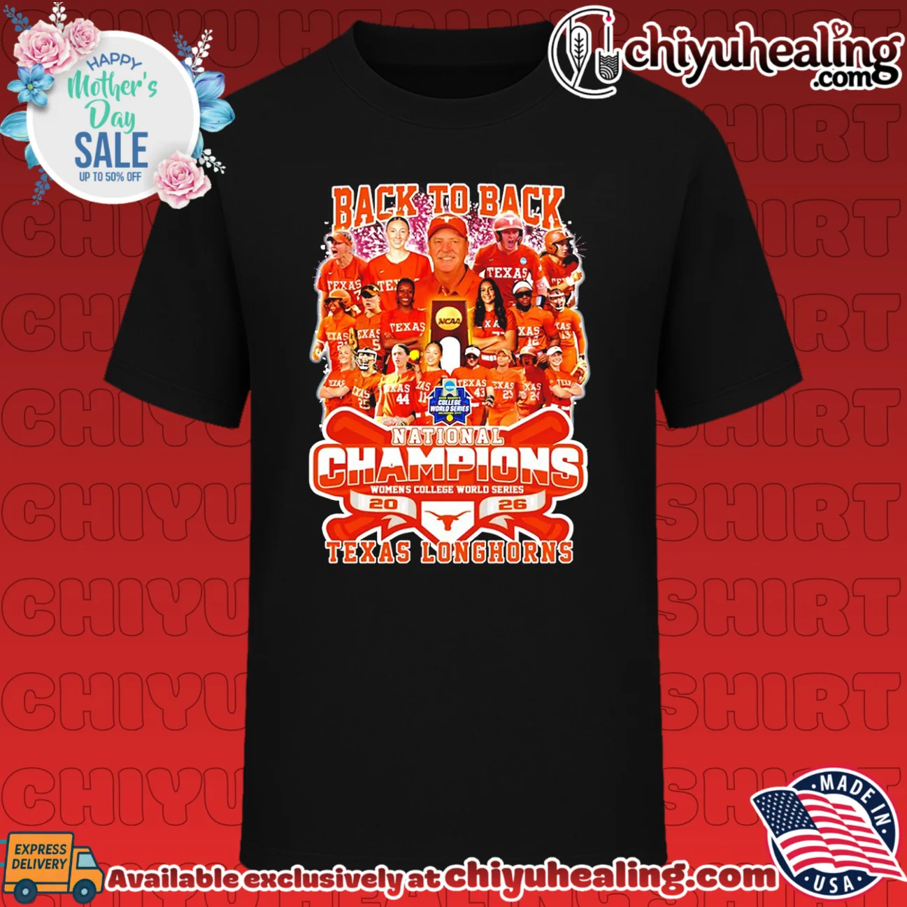 Texas Longhorns Softball '26 WCWS National Champions Back to back all team shirt