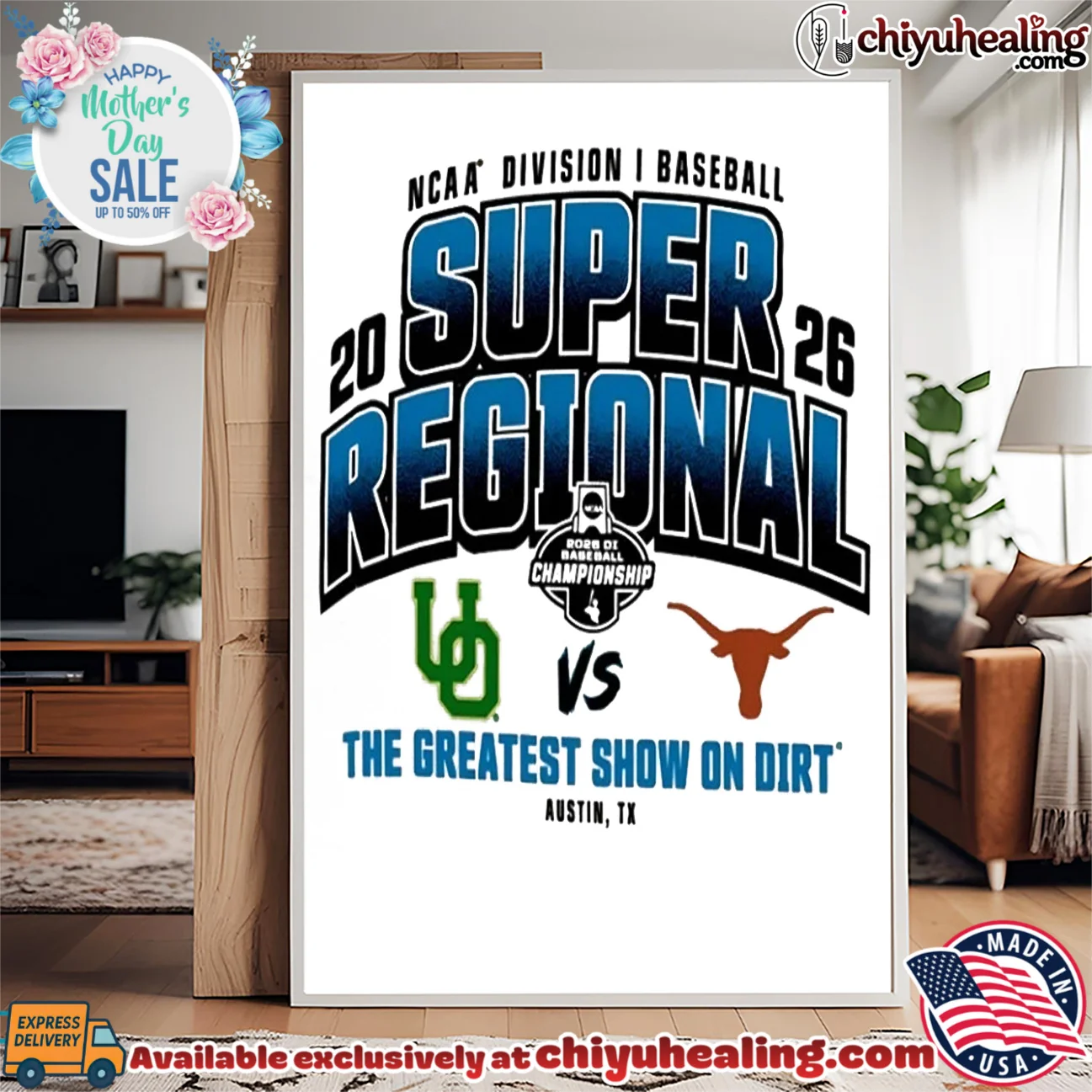 Texas Longhorns vs Oregon Ducks 2026 NCAA Baseball Super Regional The Greatest Show on Dirt epic shirt & hoodie | Modern Street Style Texas Longhorns vs Oregon Ducks 2026 NCAA Baseball Super Regional The Greatest Show on Dirt