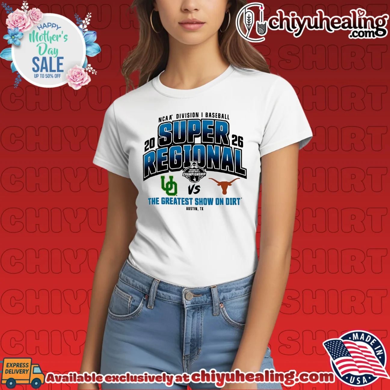 Texas Longhorns vs Oregon Ducks 2026 NCAA Baseball Super Regional The Greatest Show on Dirt epic shirt & hoodie | Modern Street Style Texas Longhorns vs Oregon Ducks 2026 NCAA Baseball Super Regional The Greatest Show on Dirt