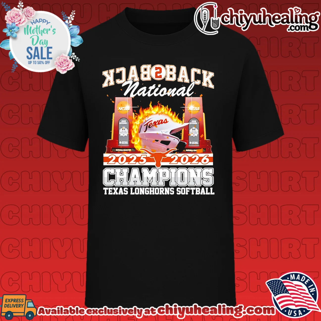 Texas Longhorns Women's Softball 2026 NCAA National Champions trophies