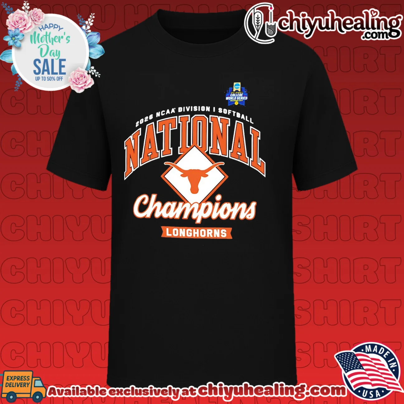 Texas Softball 2026 National Champions Logo