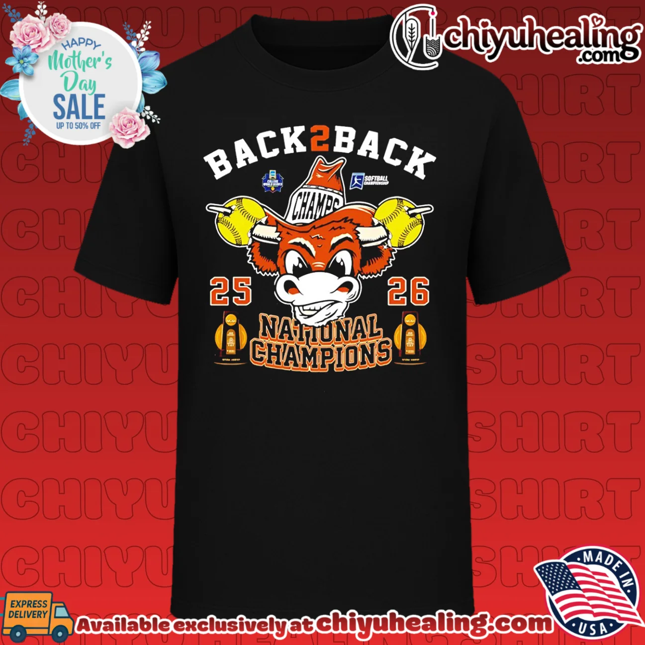Texas Softball 2026 WCWS National Champions B2B shirt