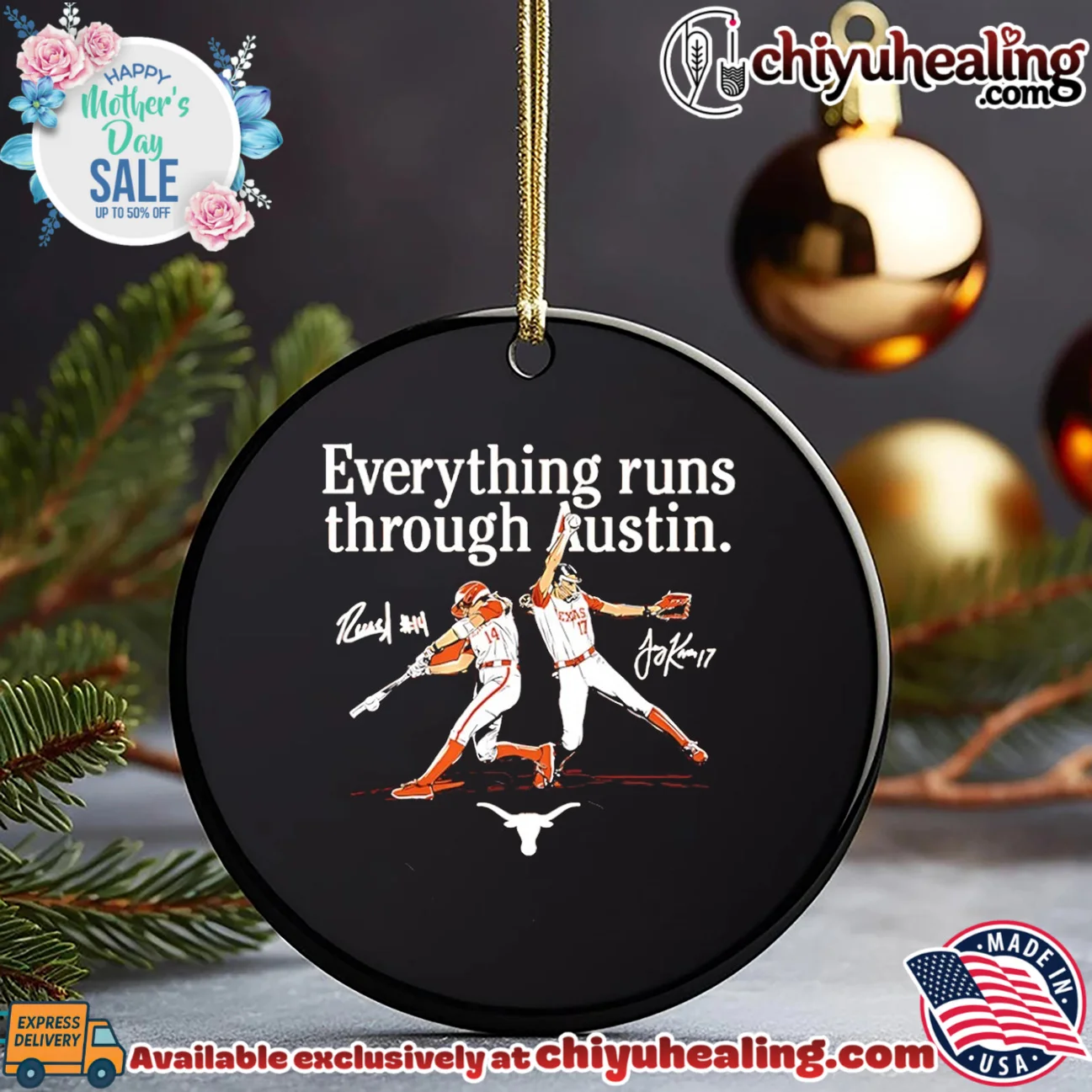 Texas Softball Teagan Kavan & Reese Atwood Everything Runs Through Austin signature elite shirt & hoodie - Perfect Fan Gift Texas Softball Teagan Kavan & Reese Atwood Everything Runs Through Austin signature