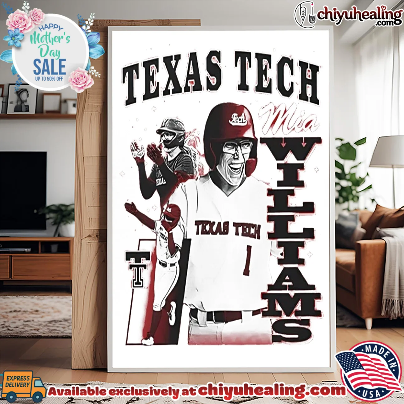 Texas Tech Mia Williams portrait vintage elite shirt & hoodie - Ultimate Tribute Merch Texas Tech Mia Williams portrait vintage