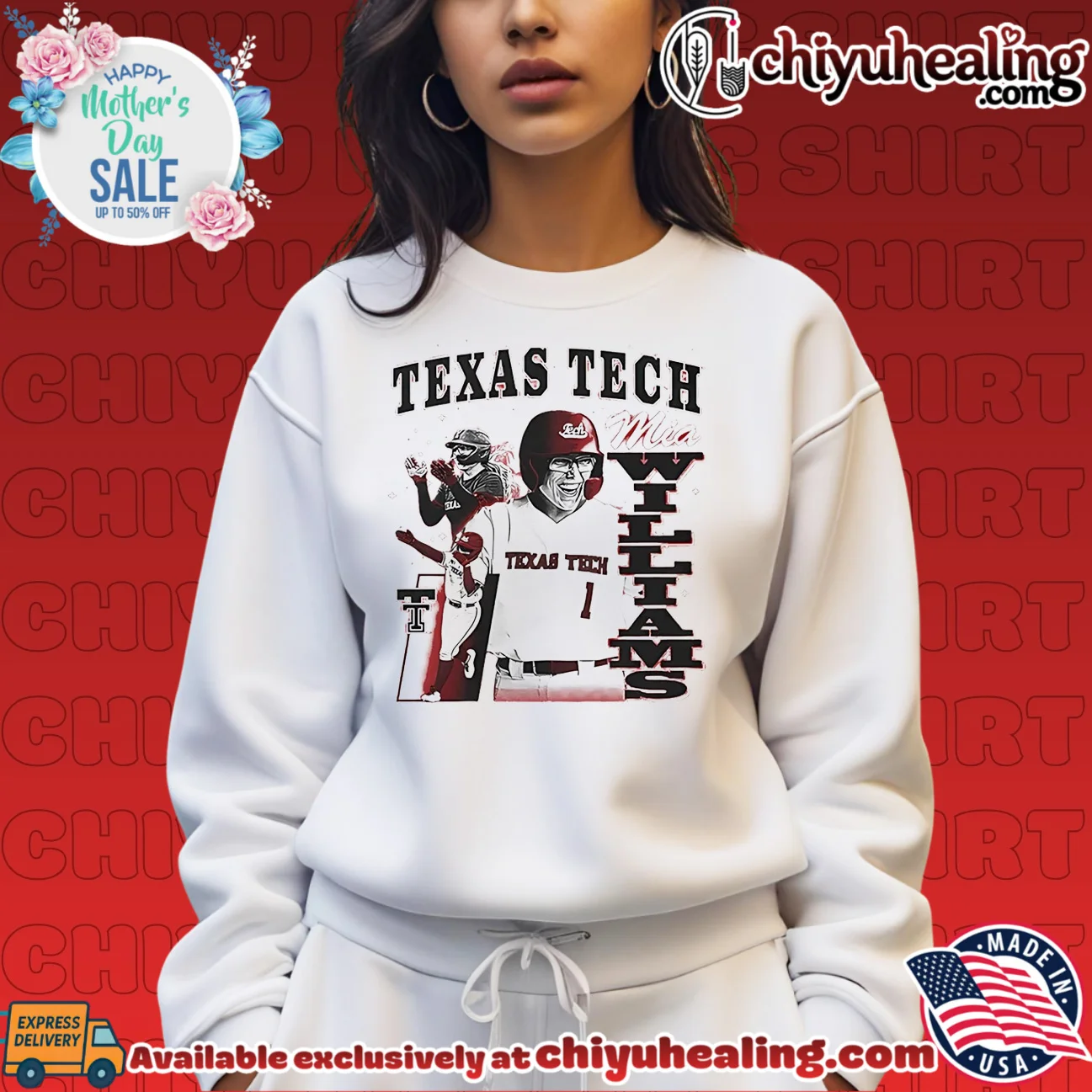 Texas Tech Mia Williams portrait vintage elite shirt & hoodie - Ultimate Tribute Merch Texas Tech Mia Williams portrait vintage
