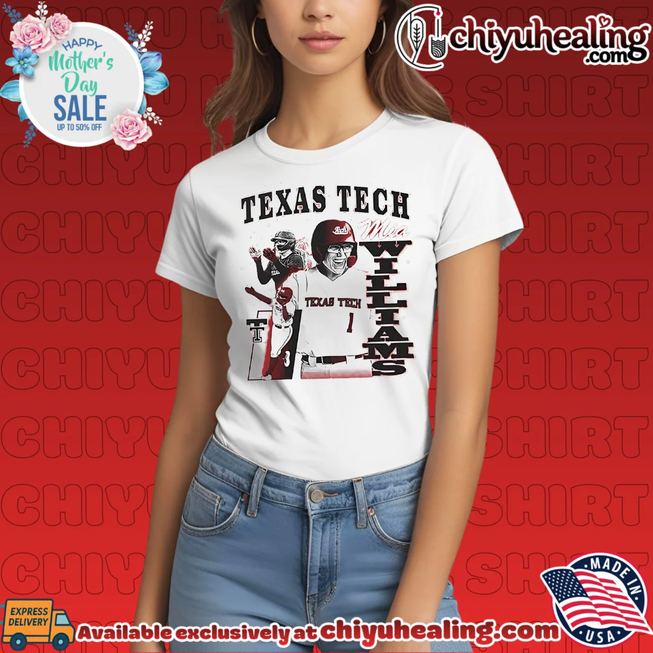 Texas Tech Mia Williams portrait vintage elite shirt & hoodie - Ultimate Tribute Merch Texas Tech Mia Williams portrait vintage