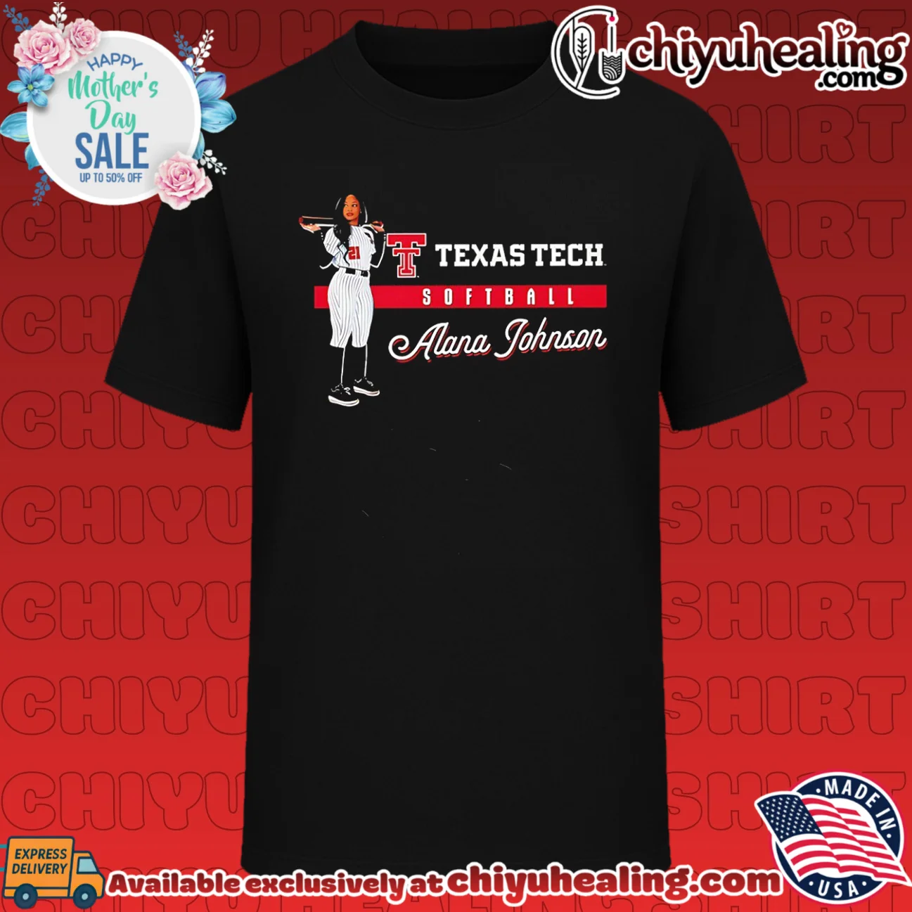 Texas Tech Softball Alana Johnson portrait shirt