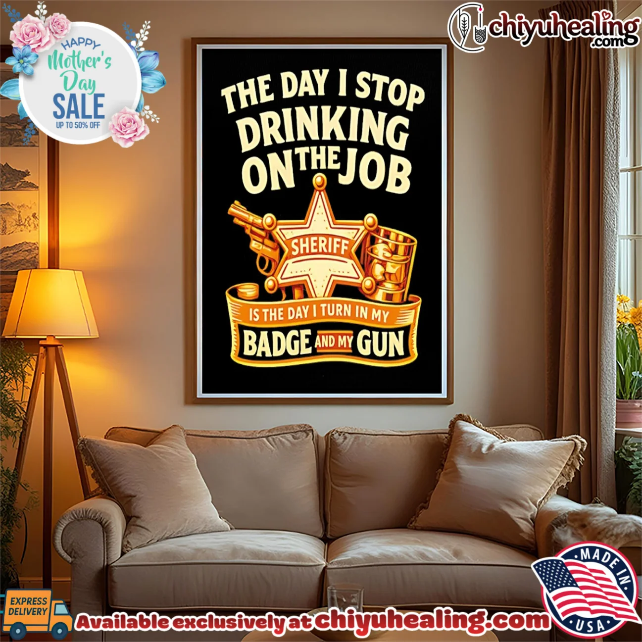 The Day I stop drinking on the job Sheriff is the day I turn in Badge and my Gun hype shirt & hoodie | Iconic Look The Day I stop drinking on the job Sheriff is the day I turn in Badge and my Gun