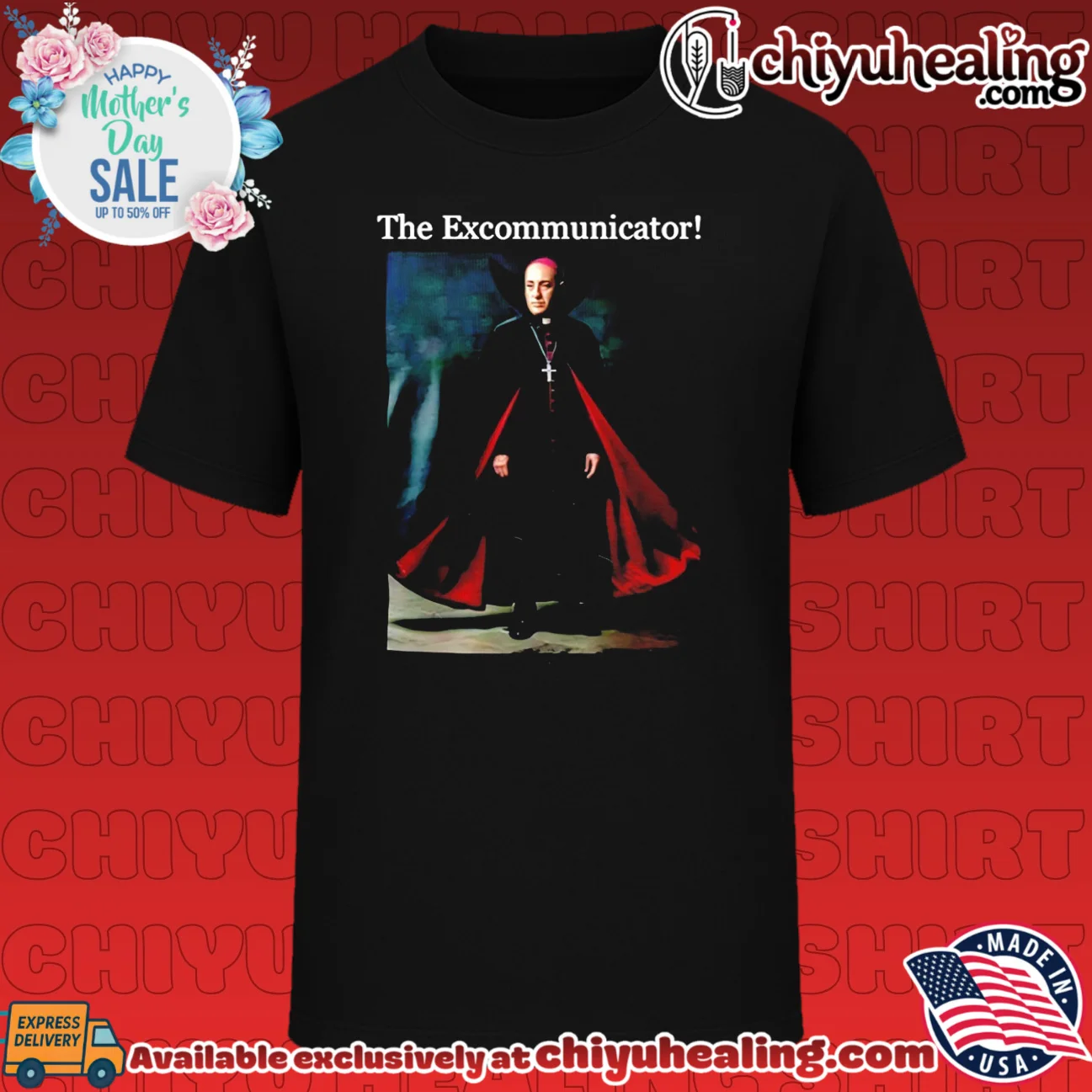 The Excommunicator Catholic Bishop Vampire shirt & hoodie