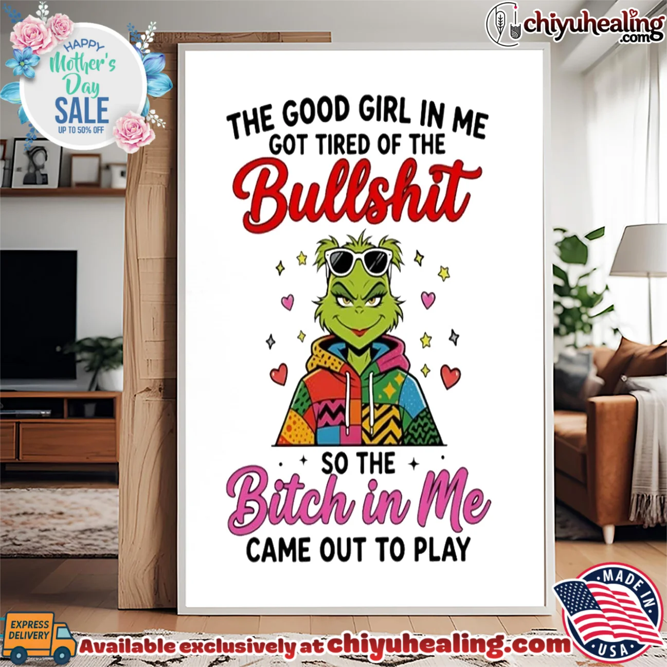 The Good Girl in Me Got Tired of the Bullshit Grinch shirt & hoodie The Good Girl in Me Got Tired of the Bullshit Grinch shirt & hoodie