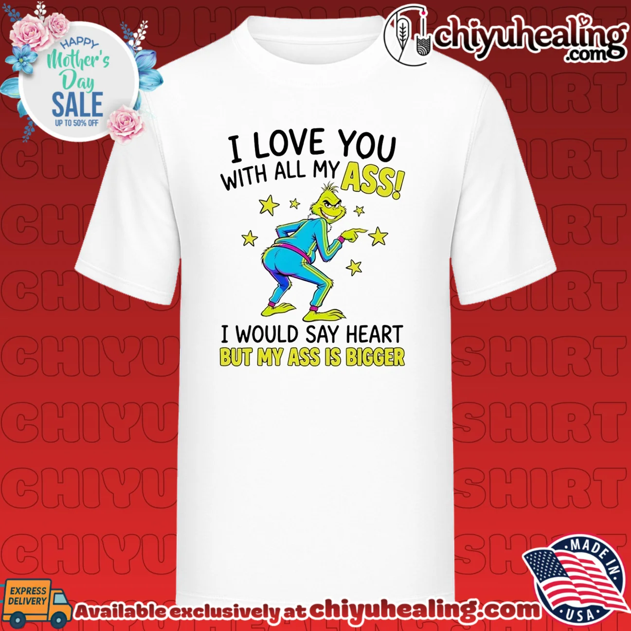 The Grinch I Love You with All My Ass Funny Christmas