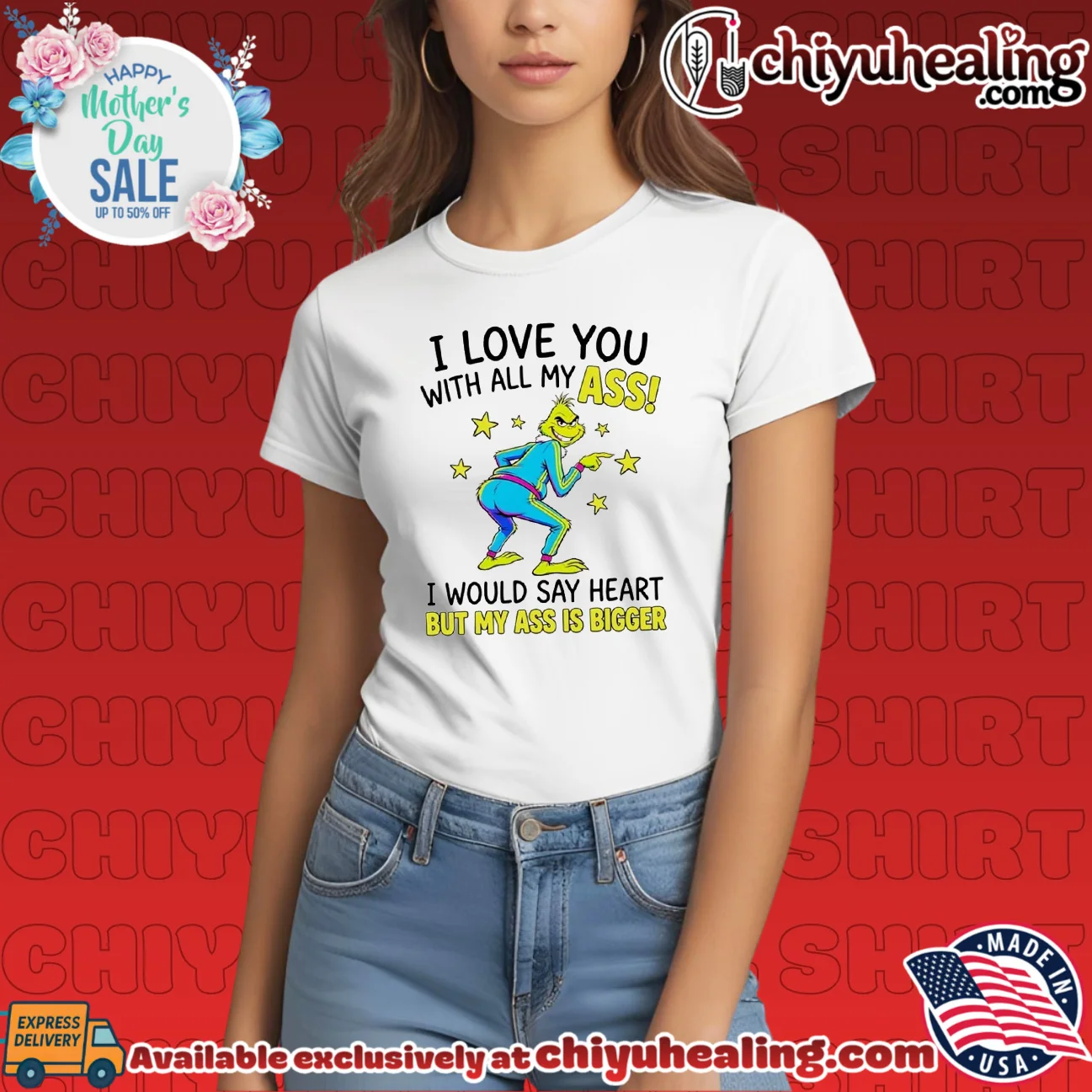 The Grinch I Love You with All My Ass Funny Christmas shirt & hoodie The Grinch I Love You with All My Ass Funny Christmas