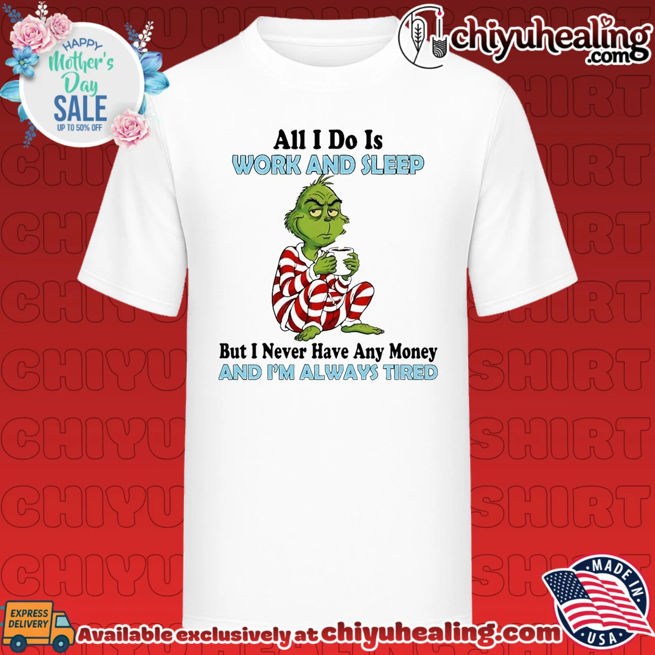 The Grinch work and sleep but never have any money and always tired