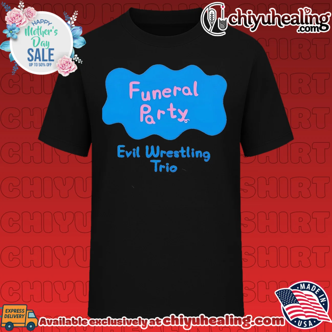 The Jcvega funeral party Evil Wrestling Trio shirt & hoodie