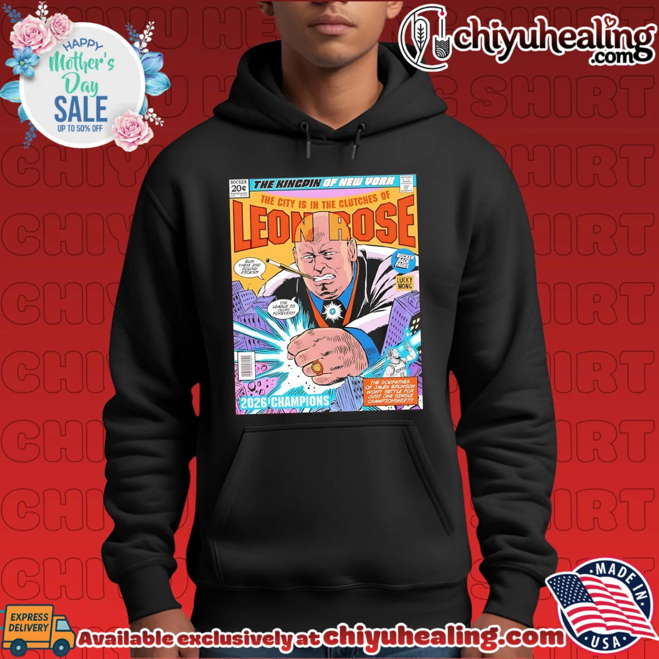 The Kingpin of New York the city is in the clutches of Leon Rose comic style shirt & hoodie The Kingpin of New York the city is in the clutches of Leon Rose comic style shirt & hoodie