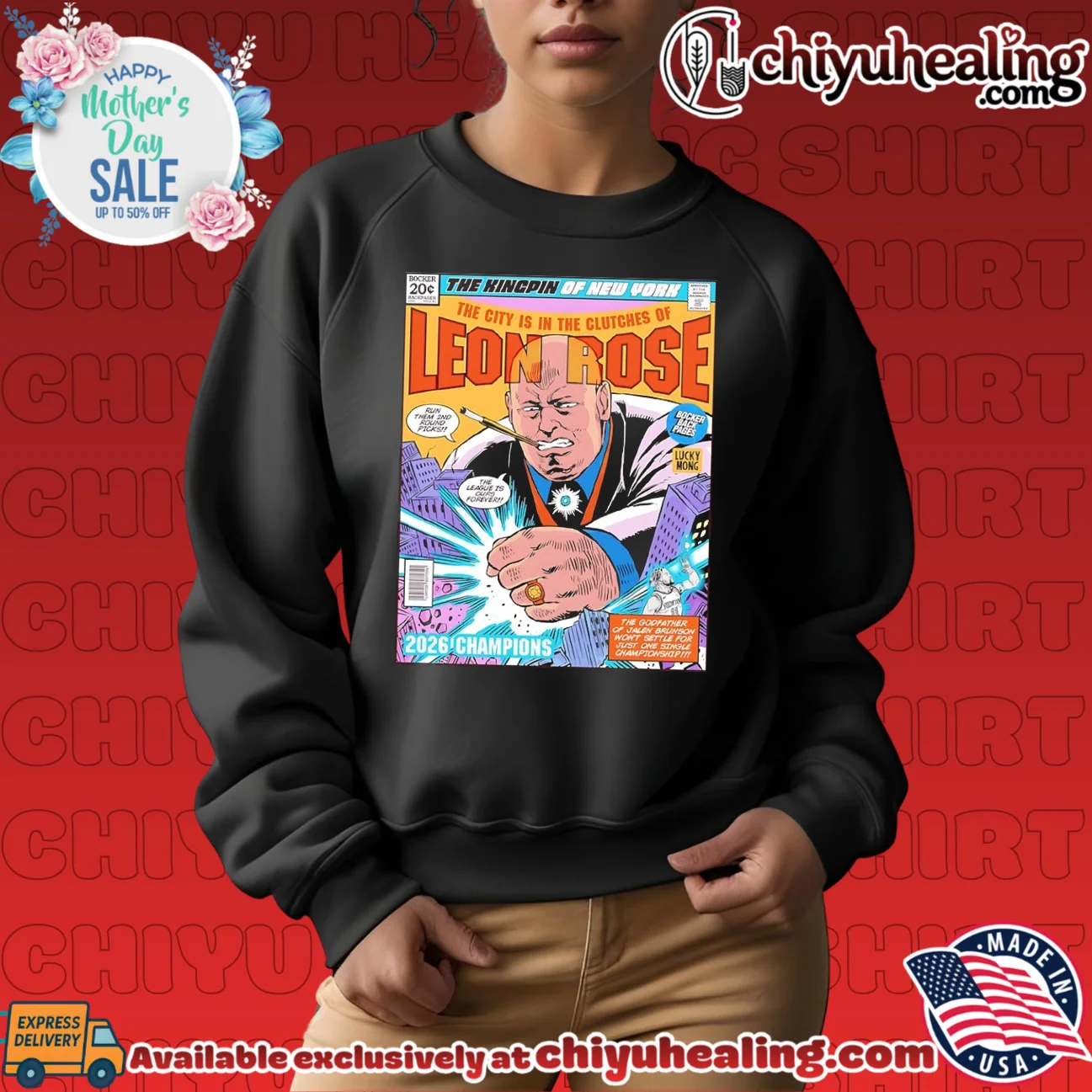 The Kingpin of New York the city is in the clutches of Leon Rose comic style shirt & hoodie The Kingpin of New York the city is in the clutches of Leon Rose comic style shirt & hoodie