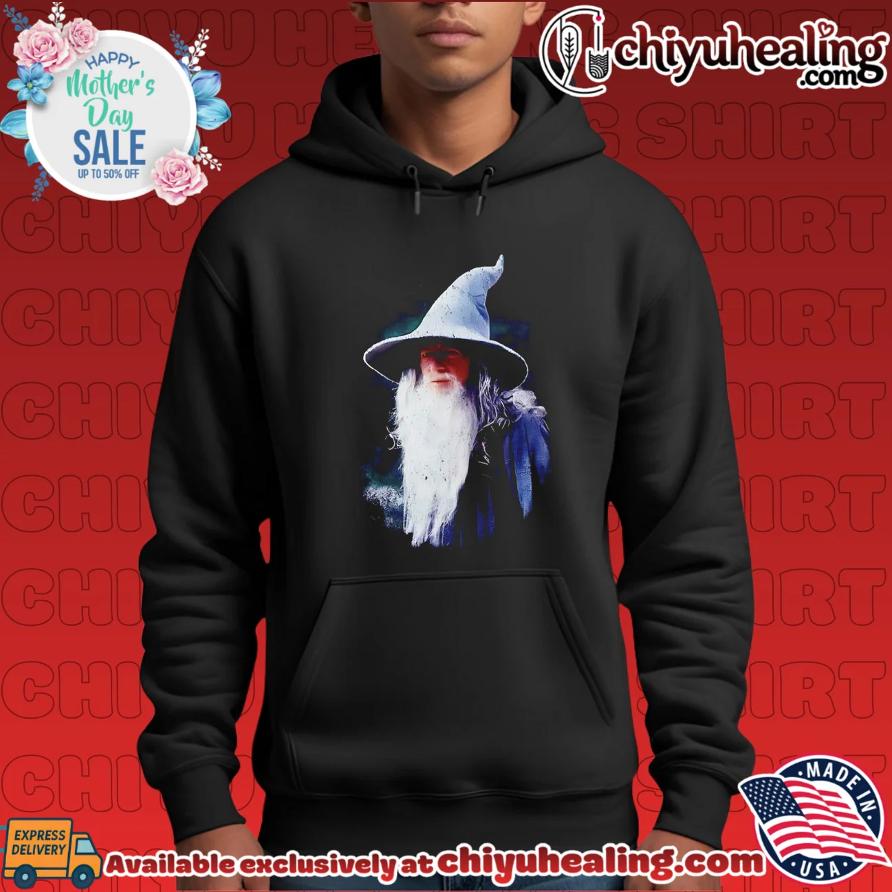 The Lord of the Rings Gandalf the Grey portrait statement shirt & hoodie | Gift Idea 2026 The Lord of the Rings Gandalf the Grey portrait statement shirt & hoodie | Gift Idea 2026