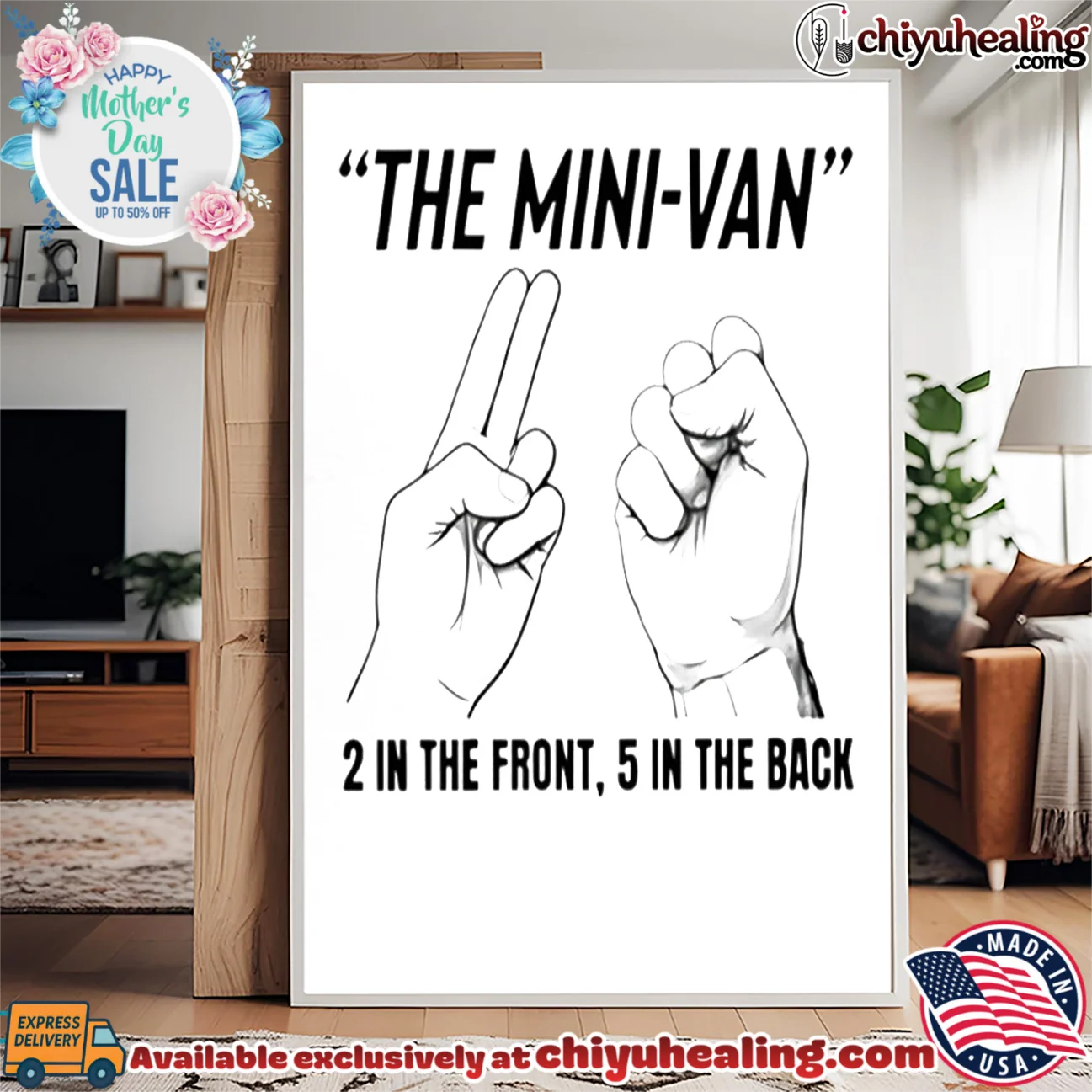 The Mini Van 2 In The Front 5 In The Back retro shirt & hoodie - Perfect Fan Gift The Mini Van 2 In The Front 5 In The Back