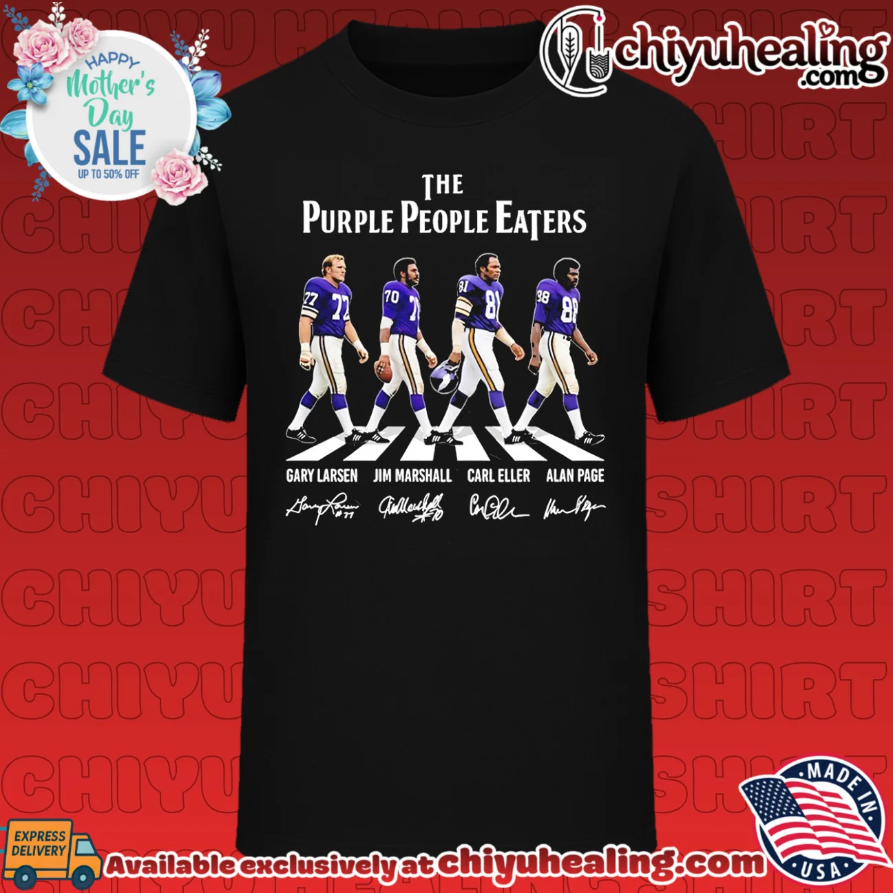 The Minnesota Vikings the Purple People Eaters Abbey Road signature