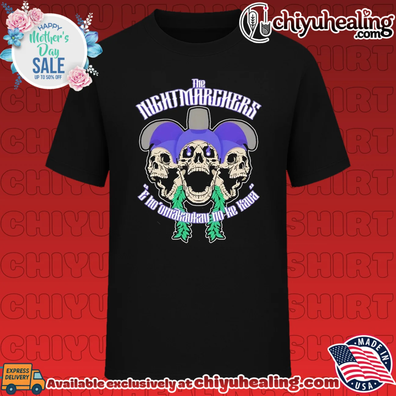 The Nightmarcher Huaka'ipo skull graphic